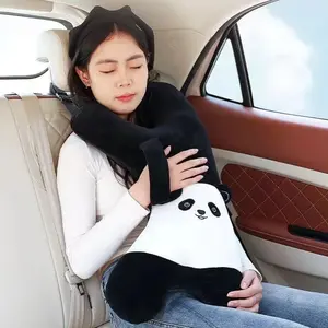 Panda Pillow for Long Car Rides, Comfortable Neck Support, Suitable for Adults and Kids, Relieves Headache, Full Sleep Satisfaction