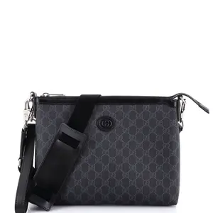 Pre-owned GUCCI material Messenger Bags Interlocking G Patch Wristlet Messenger Bag GG Coated Canvas Medium by Rebag