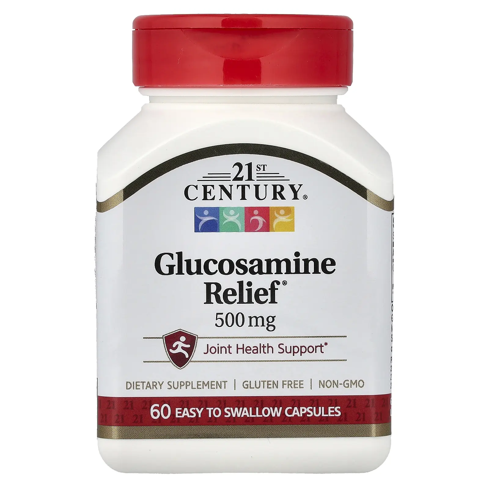 21st Century Glucosamine Relief, 500 mg, 60 Easy To Swallow Capsules | HSA/FSA Eligible