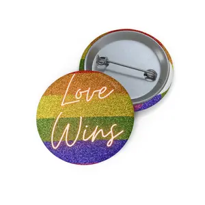 Love Wins Pride Sparkle Pride Pin Button