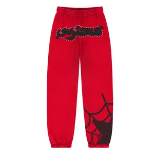 ‘salvation’ red rhinestone sweatpants