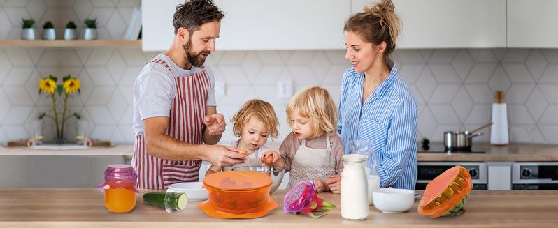 Rottogoon Silicone Stretch Lids for Food Storage Reusable Elastic Bowl Covers for Cups Jars Round & Rectangular Containers Microwave Safe Fridge Covers Multicolor Food Grade Kitchen Utensils & Accessories Kitchenware