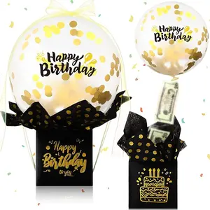 Birthday Money Box for Cash Gift Pull Money Balloon Box Funny Pull Money Balloon Surprise Kit Gift Box Balloon Holder Birthday Surprise Gifts for Women Men Friend Girlfriend Family