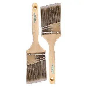 Vermeer Paint Brushes - 2-Pack - 3" Angle Brushes for All Latex and Oil Paints & Stains - Home Improvement - Interior & Exterior Use