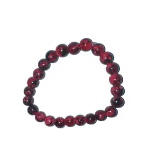 Red and black gemstone bracelet
