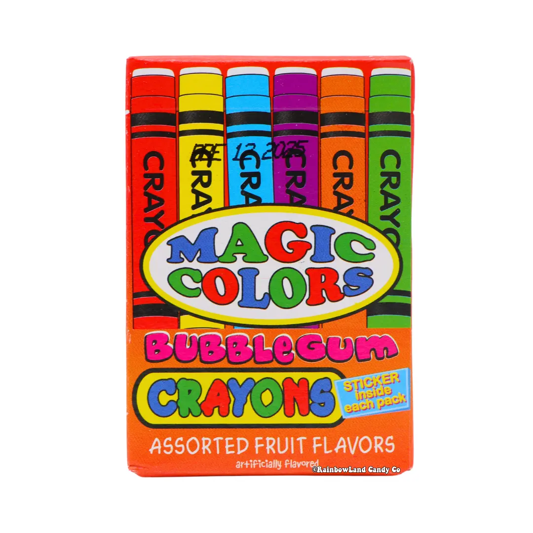 Magic Colors Bubblegum Crayons | Assorted Fruit Flavors