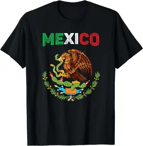 [100% Cotton]Mexico Flag Vintage Mexican Flag T-Shirt
