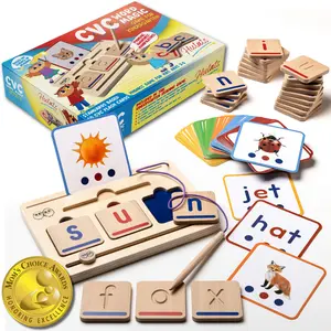 CVC Word Magic Phonics Game for Early Readers – Hands-on Wooden Reading Toy