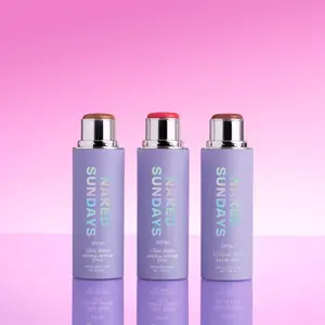 Naked Sundays SPF50 Glow Balm Mineral Peptide Stick Blushes Makeup Flawless UV Hydrating 8g - Pink Pop Dusty Rose Bronze Shade