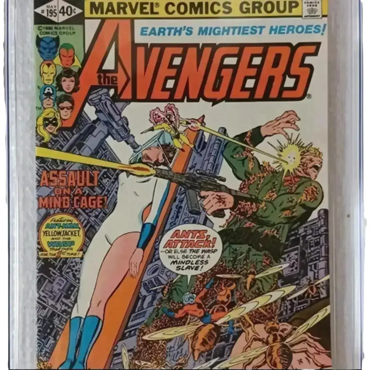 the Avengers #195 ~ 1980 ~ CGC 9.8 White Pages with Retired George Perez Label ~ 1st Appearance of Taskmaster!!