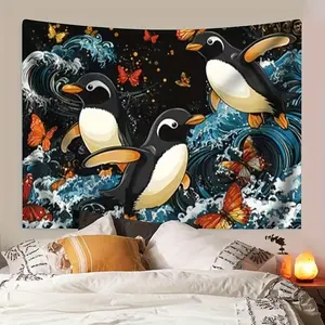 Peach Skin Velvet Tapestry, 1pc, Ideal for Decorating Walls in Bars, Living Rooms, Offices, Homes, Rooms, Parties, And As Halloween Gifts