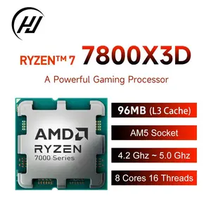 AMD Ryzen 7 7800X3D 5.0GHz 8-Core 16-Thread DDR5 PCIe 5.0 120W TDP AM5 Socket 5NM R7 7800x3d CPU Processor New but no cooler