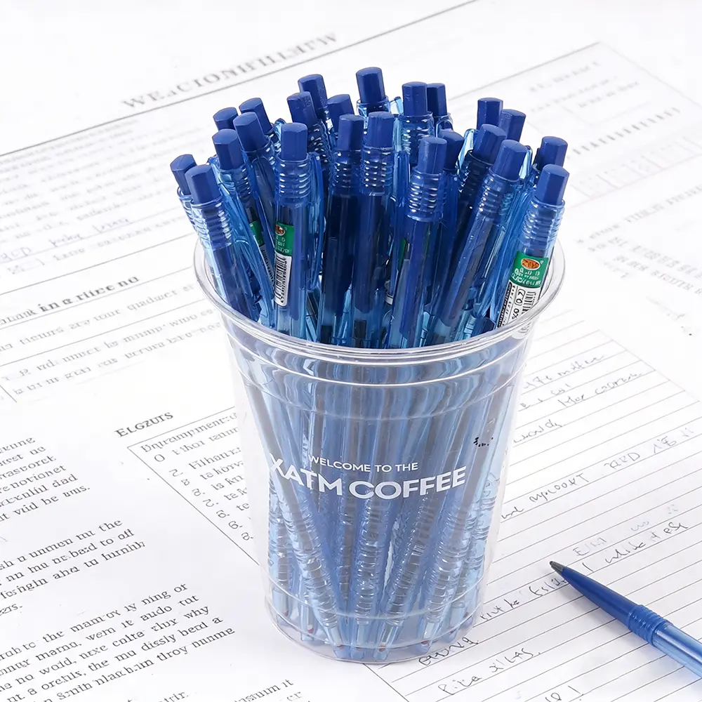 Classic Click Ballpoint Pens - 14cm/5.51in Transparent Barrel, 1.2cm/0.47in Comfortable Grip, Assorted Colors, Portable for Students, Everyday Users & Office Needs