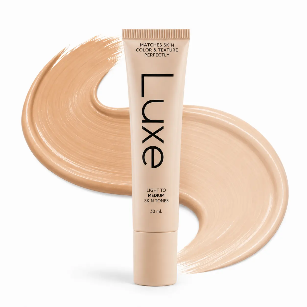 LUXE Color-Adapting Foundation Cream, Lightweight Buildable Coverage with a Smooth Natural-Looking Finish, Face Makeup for Light to Medium Skin Tones, 30 ml