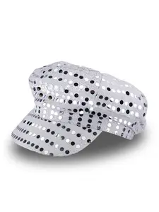 1Pcs 70s Sequin Hat Abba Hat , Women Disco Accessories with Sequins Hat for Women Theme Party Birthday Dance