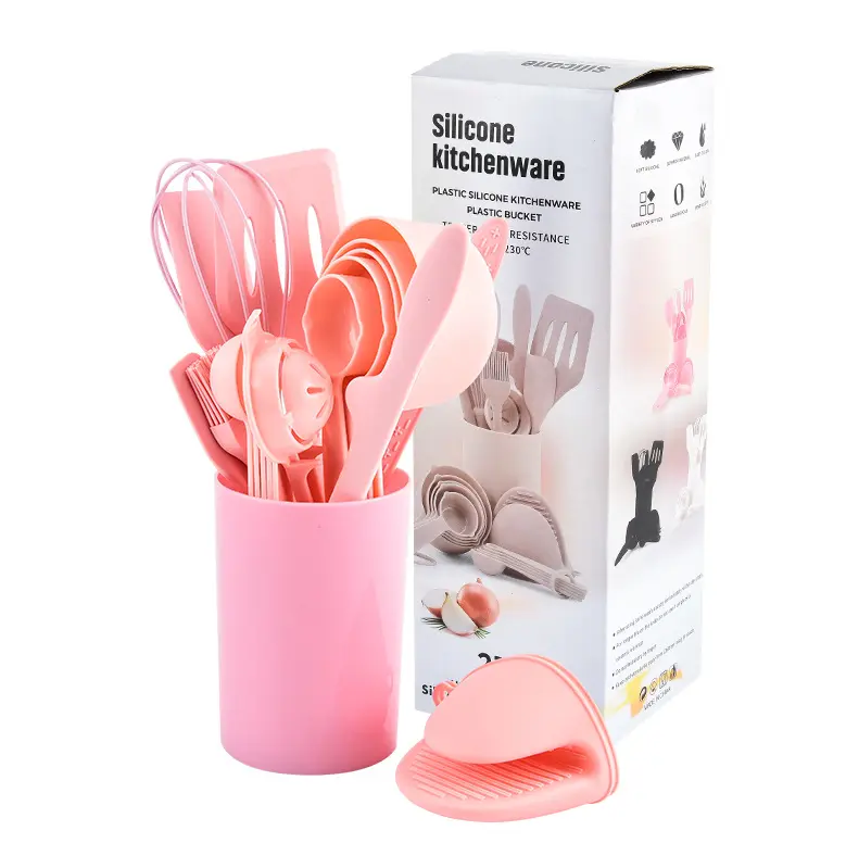 31pcs Silicone kitchenware set, spatula, spoon, soup spoon, complete set, household stir fry spatula, non stick pan, rice spoon, baking set