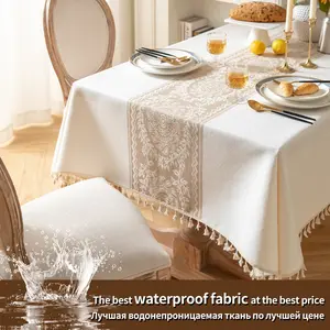 Nordic imitation cotton and linen fabric dining table cloth waterproof and oil-proof tablecloth coffee table cover rectangular tablecloth high sense 118 * 55 inches-101