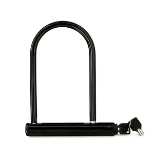 9.5" Bike U-Lock with Key, Black, 1.85 lb