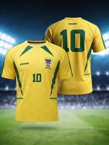 Brazil Football Jersey #10 Legend Edition - Premium Soccer Shirt with Moisture-Wicking Tech | Authentic Yellow Green Design for World Cup Fans | Unisex Sports Wear for Training Match Stadium