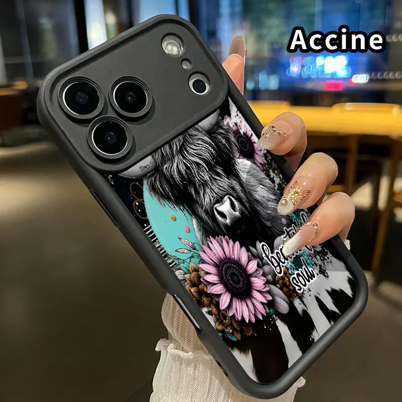 Bovine Beauty Bloom Soft Silicone TPU Phone Case for iPhone 17 Pro Max,16 Plus,15,14,13,12,11,XR,Air; Scratch-Resistant, Rugged, Durable Smartphone/Cellphone/Handheld Device Protection Cover Gift for Boys, Devices