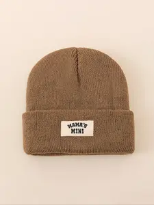 Newborn Knit Hat with Letter Embroidery, Warm Winter Beanie for Infants, Toddler Beanie, Suitable for Outdoor Use, Casual Style for Daily Commute, Winter Skull Cap, Beanies
