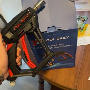 Product Review of Tool Daily Short Handheld with  Cannon FOR PRESSURE WASHER,  1/4 Inch Quick Connector, Water Spray Tool with 5 Nozzle Tips, 1 Liter snow foam lance, FathersDayGift from ️**𝔂