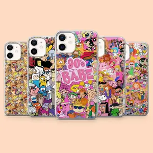 90s Cartoon Phone Case Retro Animation Cover for iPhone 17, 17e, 16, 15, 14, 13, 12, 11