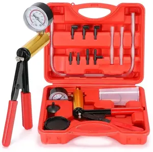 Manual Vacuum Pump, 2 in 1 Brake Bleeder Kit with Hand Automotive Brake Fluid Replacement Tool, Small Air Pump Manual Automotive Testing Tool, Suitable for Cars, Bicycles, & Trucks