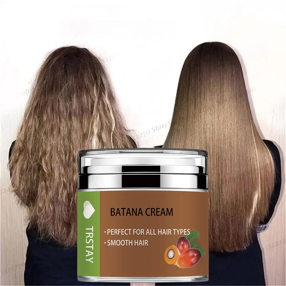 TRSTAY Hair cream, suitable for dry, curly, split, and broken hair, making hair look elegant, soft, and shiny