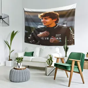 Kimi Antonelli Themed Art Tapestry, versatile and durable for all seasons, crafted from soft and skin‑friendly materials. Suitable for multi‑scene decoration both indoors and outdoors, it serves as multi‑functional wall art to adorn bedrooms and living ro