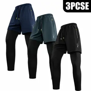 #SummerVibes Men’s two-way quick-dry breathable stretch athletic pants with elastic waistband  drawstring breathable, comfortable quick-dry fabric suitable for all seasons, ideal for outdoor running, fitness training, and other outdoor activities Trouser