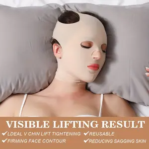Full Face & Half Face V-Line Support Band | Soft Facial Compression Strap for Daily Use | Breathable Comfort Face Wrap | One Size Fits All Fragrance Free Mineral Facial Sunscreen