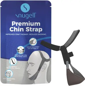 Snugell Premium Chin Strap for CPAP Users - Lightweight Adjustable Velcro Strap for Optimal Fit & Leak-Free Therapy