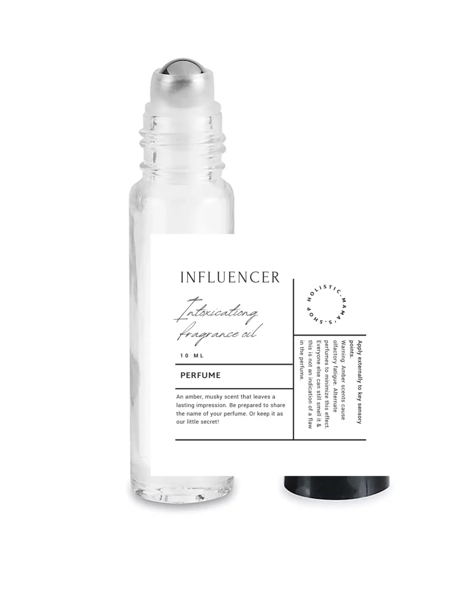 Influencer Amber Perfume 10 ml - Elegant Eau De Parfum, Alcohol Free