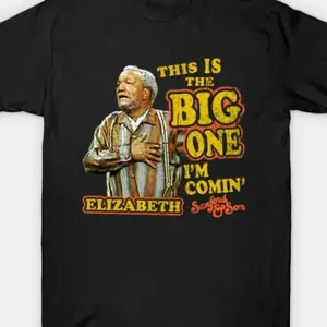 Sanford and Son Heart Attack Graphic Tee - Men'S Casual Cotton T-Shirt with This Is The Big One I'm Comin' Design, Black, Ultra-Soft & Breathable, Perfect for Summer Outings