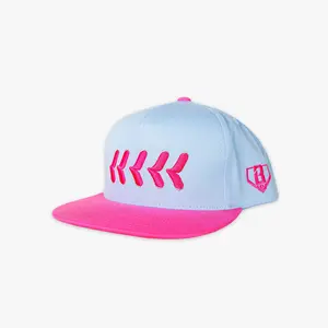 Baseball Seams Snapback Hat - Blueberry/Lemonade