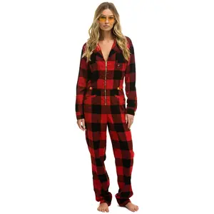UNISEX PLAID FLIGHT SUIT - BUFFALO PLAID