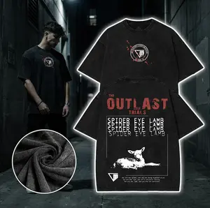The Outlast Trials Horror Game Graphic Tee, Vintage T-shirt Hoodie Sweatshirt Tank Top, Spider Eye Lamb Game Merch, Unisex Cotton Top Streetwear Menswear Heavyweight