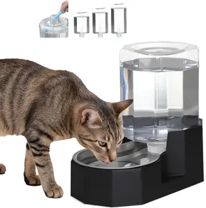 RIZZARI Large Dog Water Dispenser: 5L Automatic Gravity Water Feeder - Dishwasher-Safe Stainless Steel Bowl - Easy Clean - No Power Needed - for Cats & Small Dogs - Kitchen Corner/Crate Area