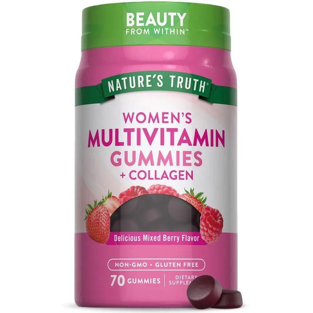 Nature's Truth Women's Multivitamin Gummies with Collagen - 70 Count - Non-GMO & Gluten Free Supplement Nature's Truth Women's Multivitamin Gummies with Collagen - 70 Count - Non-GMO & Gluten Free Supplement