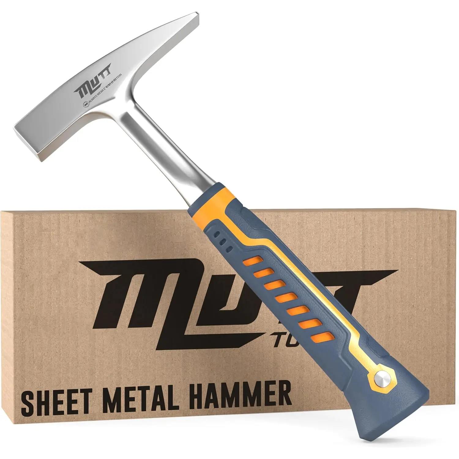 18oz Sheet Metal Hammer - Professional Tinners Hammer for Metal Shaping - Forged HVAC Hammer with  Handle for Duct Work & Sheet Metal Projects
