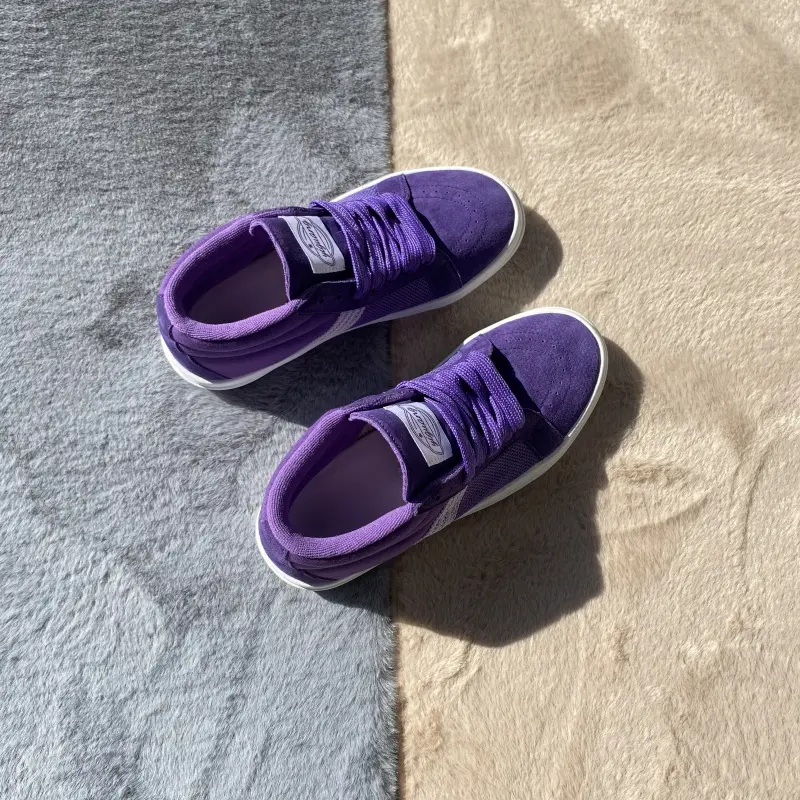 Men's Purple Large-Size Accessible Anti-Slip All-Day Breathable Casual Trainers - Rubber-Soled, Flat-Bottomed, All-Seasons Daily Walking Shoes, 2026 Trendy Athletic Shoes, Size 48, Valentine's Day Couple-Recommended Sneakers
