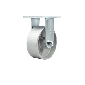 Service Caster 212 MAIN Top Mount Rigid Caster - Abrasion-Resistant, Heavy-Duty, High-Load Plate Mount, 5 in. Semi Steel Cast Iron Wheel, 1000 lbs Capacity, McMaster Carr 2408T101 Replacement (SCC-30R520-SSR), Top Mount Castors