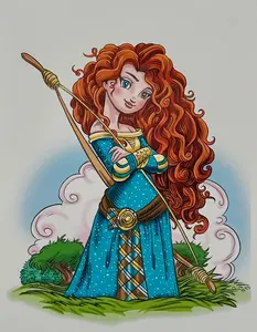 Merida "Brave" Art Print - Created by Guy Gilchrist