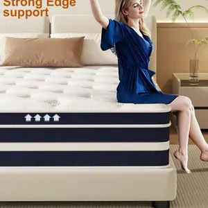 FVBEAYA 12/14-Inch Twin, Full, Queen, King, Memory Mattress with Independent Springs, Provides Pressure Relief, Motion Isolation and Firm Edges, Medium Firmness, Breathable and Washable,  Spring Mattress in a box ,Gel infuse memory foam