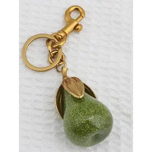 Fruit Design Keychain, Cute Pear Shaped Keychain for Women & Men, Fashion Accessories for Bag Decoration, Trendy All-match & Exquisite Keychain for Birthday Gift, Keychain Bag Pendant