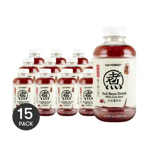 Chi Forest Red Bean & Job's Tears Water - 0 Sugar, 0 Fat, 7.5L (15x500ml) - Natural Detox & De-bloating Drink - Refreshing Hydration