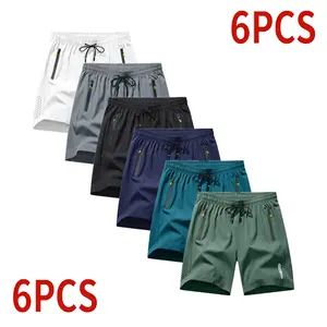 Men’s Solid Color Quick-Dry Sports Shorts – Stylish, Versatile Outdoor Casual Shorts with Zippered Pockets; Comfortable, Breathable Summer Everyday Wear