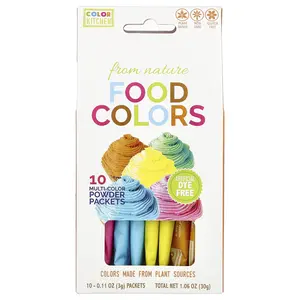 ColorKitchen Food Colors From Nature, Multi-Color, 10 Color Packets, 0.11 oz (3 g) Each