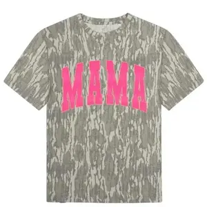 Pink Mama Mossy Oak Wash Camo Tee 3D, Mother's Day Mossy Oak T Shirt 3D, Gift for Him, for Mom, 3D Hunting T-Shirt